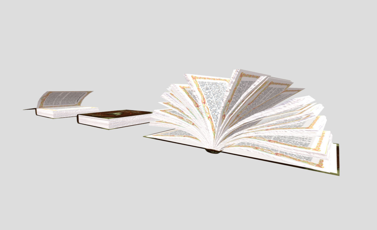 Fairy Tales Book Low-poly 3D model_2