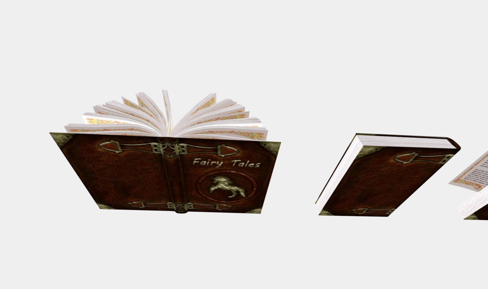 Fairy Tales Book Low-poly 3D model_3