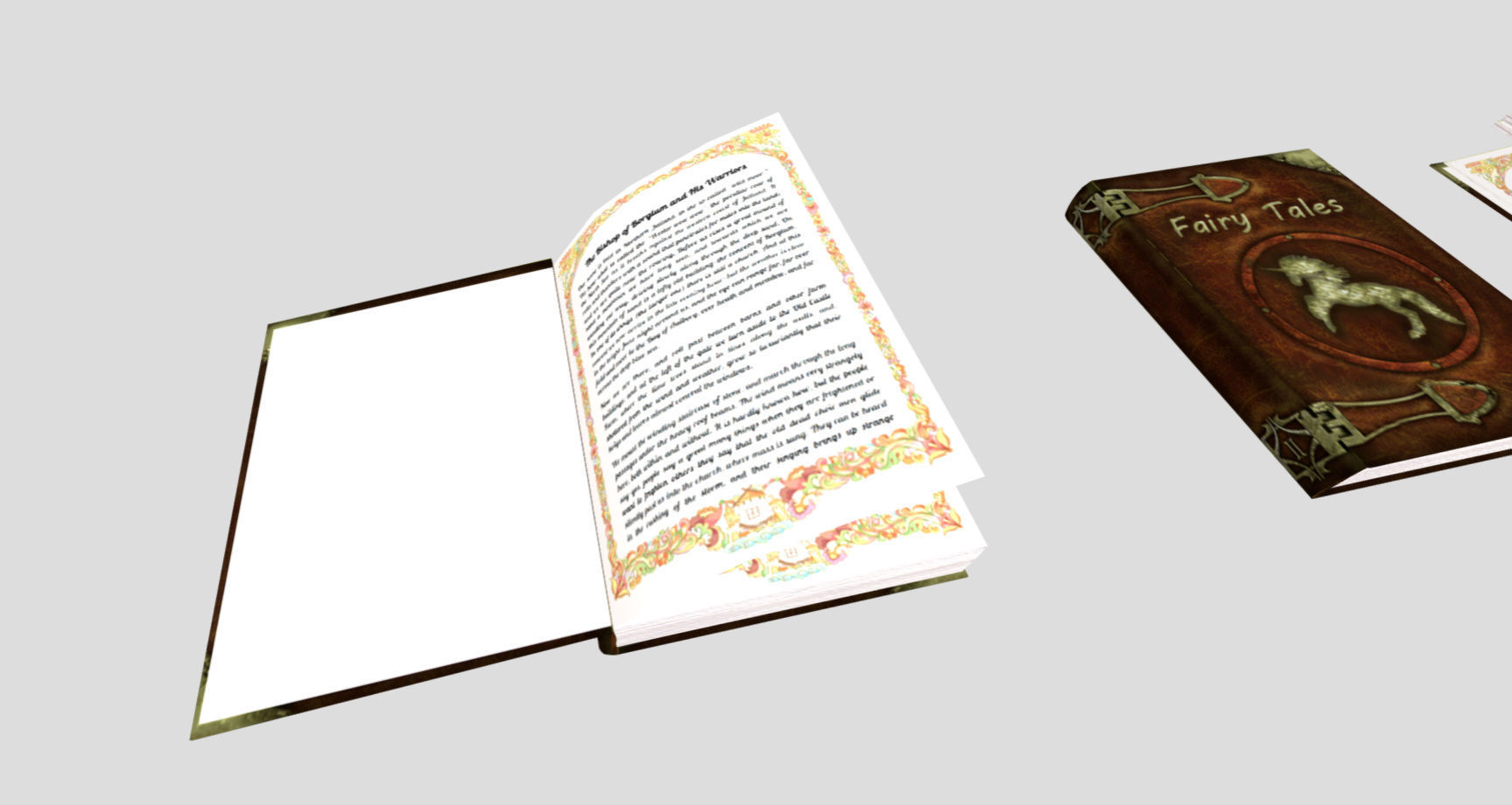 Fairy Tales Book Low-poly 3D model_4