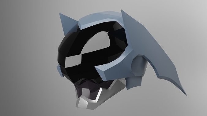 Low-Poly Aqua Helmet - Kingdom Heart BBS Low-poly 3D model