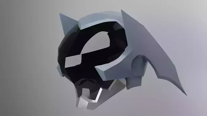 Low-Poly Aqua Helmet - Kingdom Heart BBS