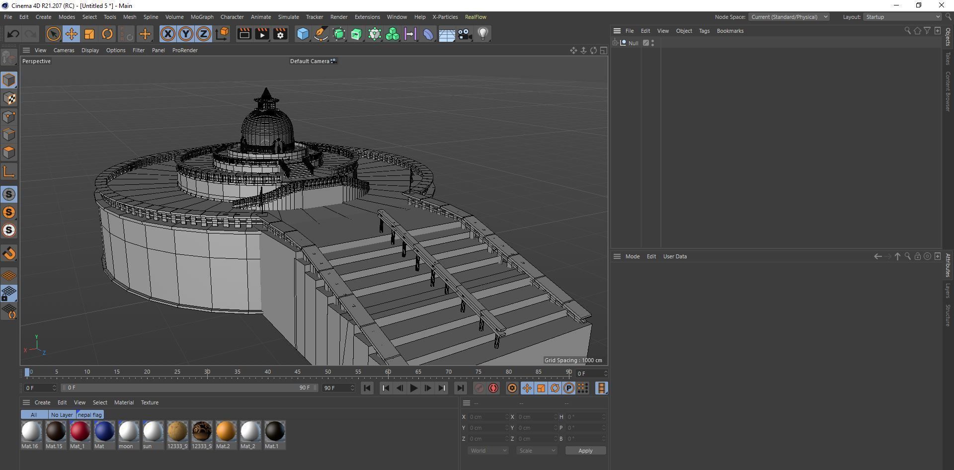 White Temple 3D Model - Lumbini Nepal 3D model_6