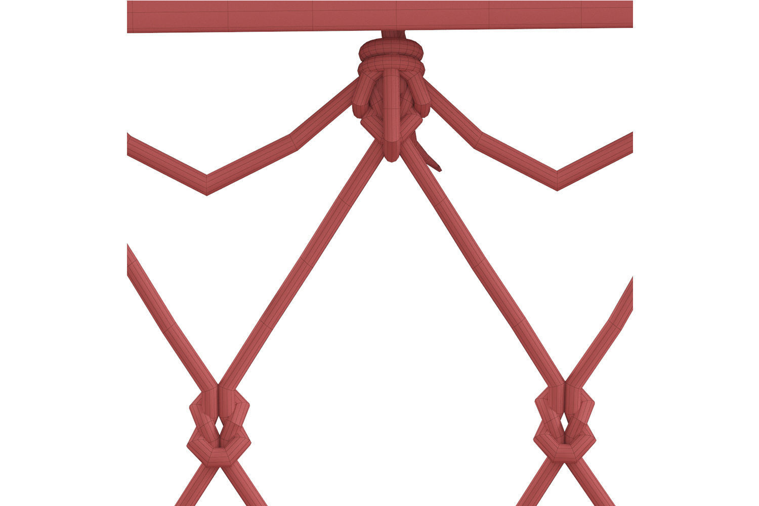 Knitted hammock 3D model_8