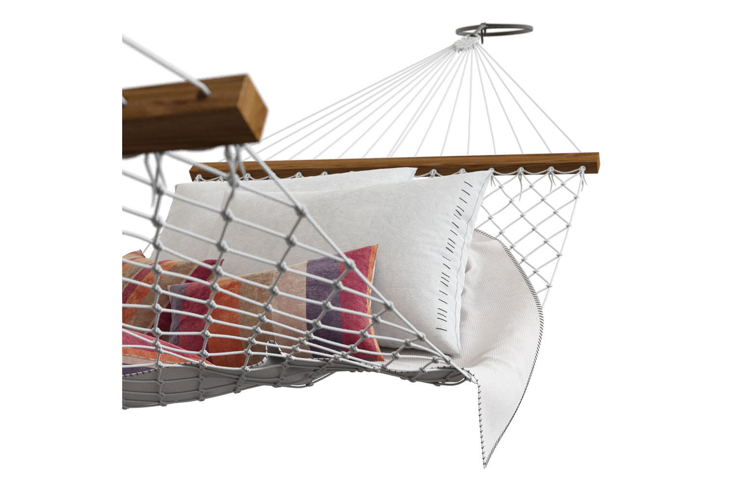 Knitted hammock 3D model_5