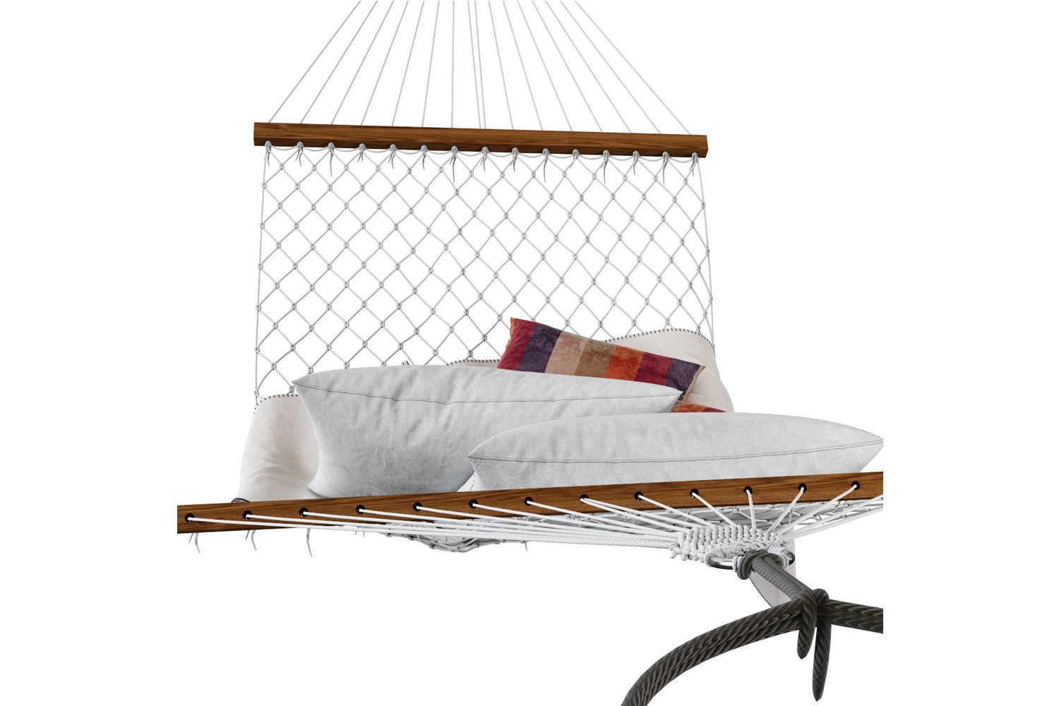 Knitted hammock 3D model_4