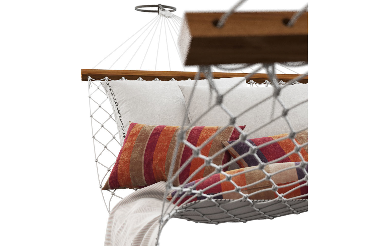 Knitted hammock 3D model_6