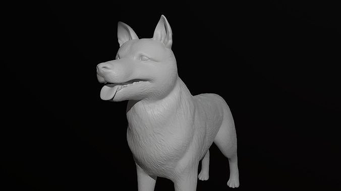 Shiba Dog model figurine 3D print model