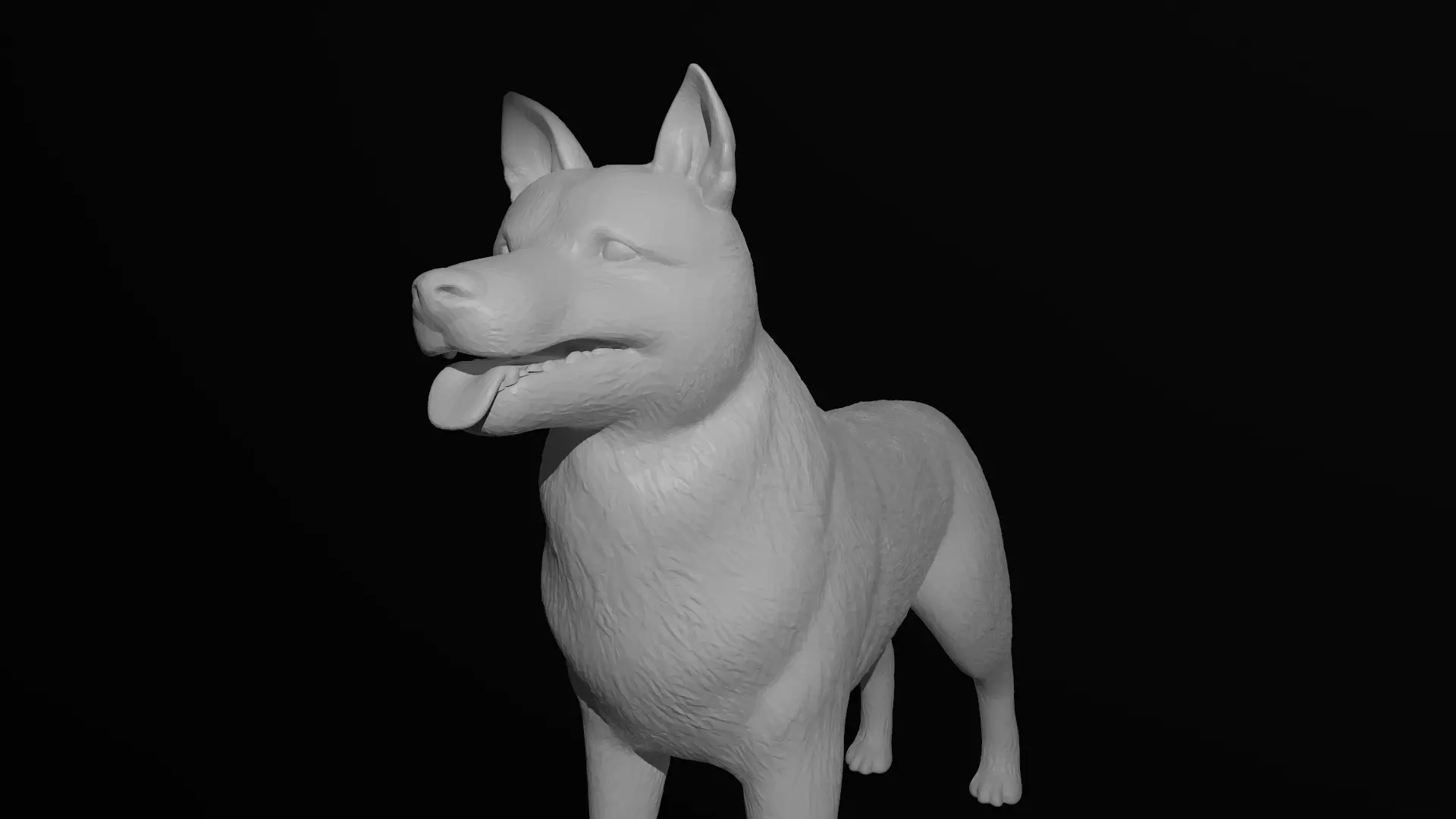 Shiba Dog model figurine 3D print model