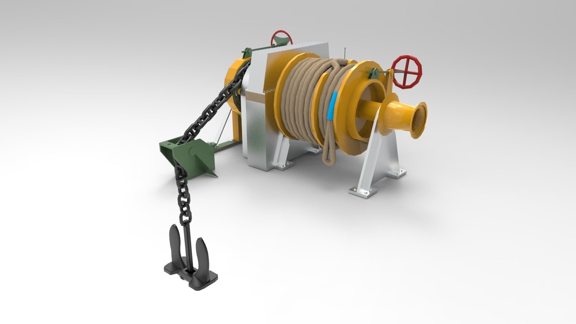 Windlass Anchor 3D model_10