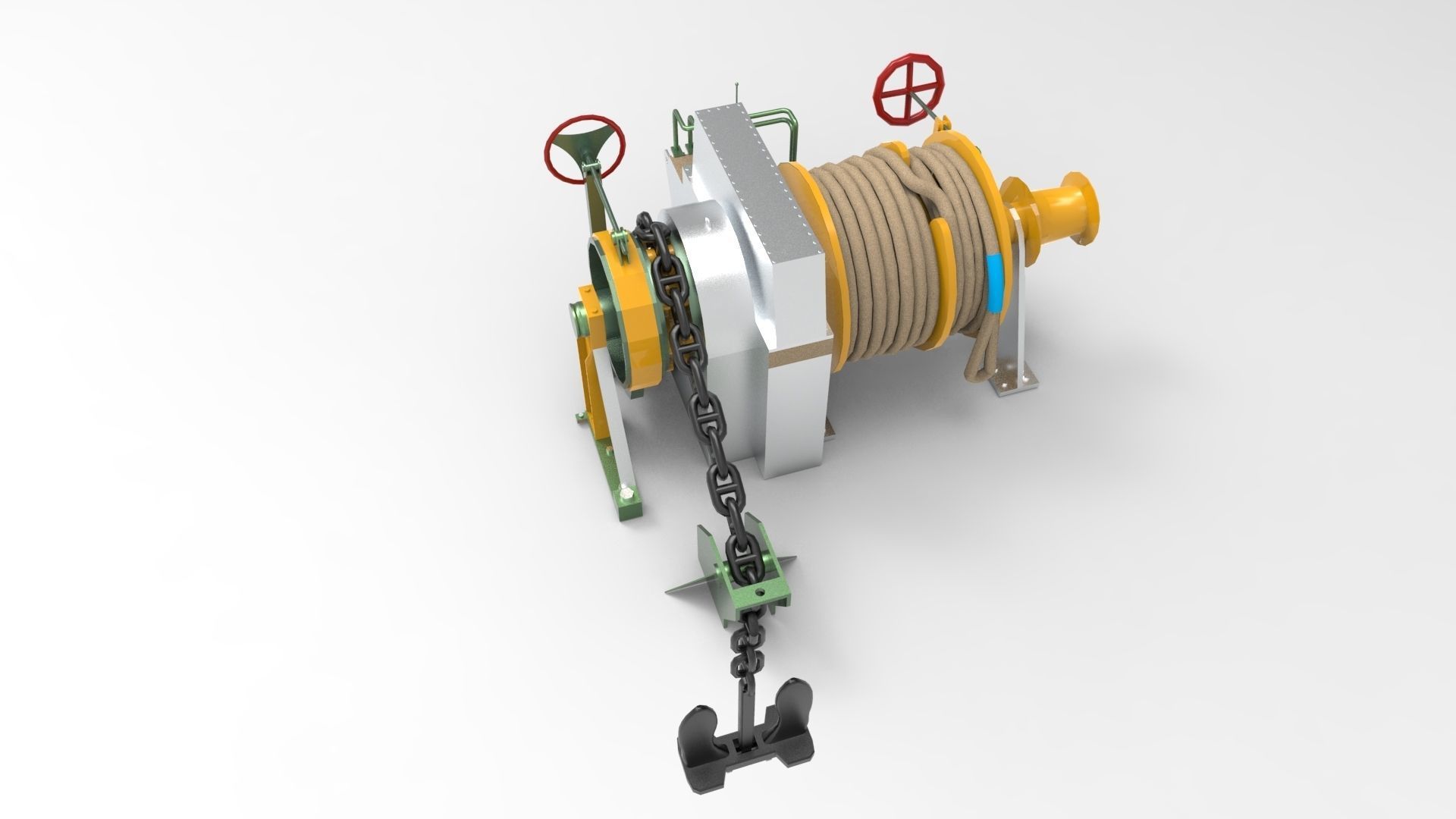 Windlass Anchor 3D model_7