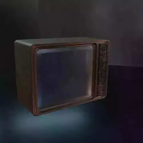 Old vintage TV television Free low-poly 3D model