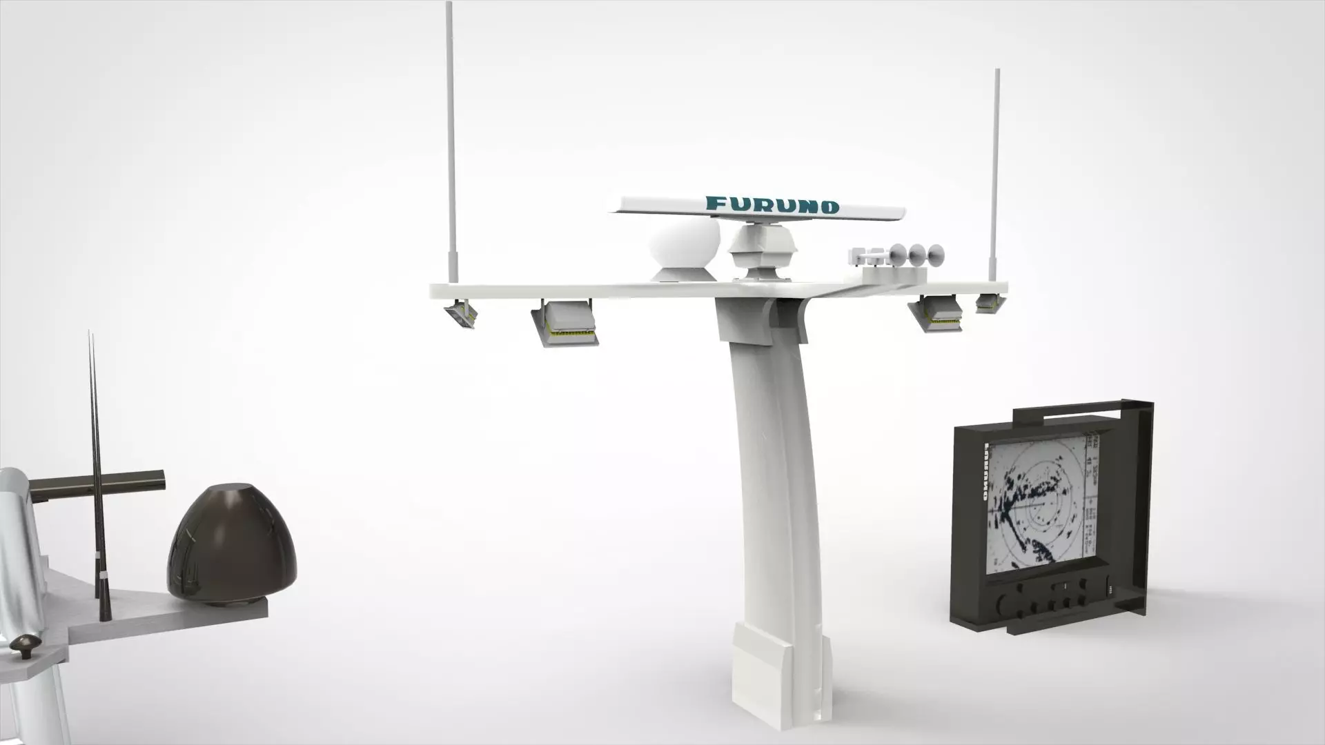 Marine radar 3D model_0