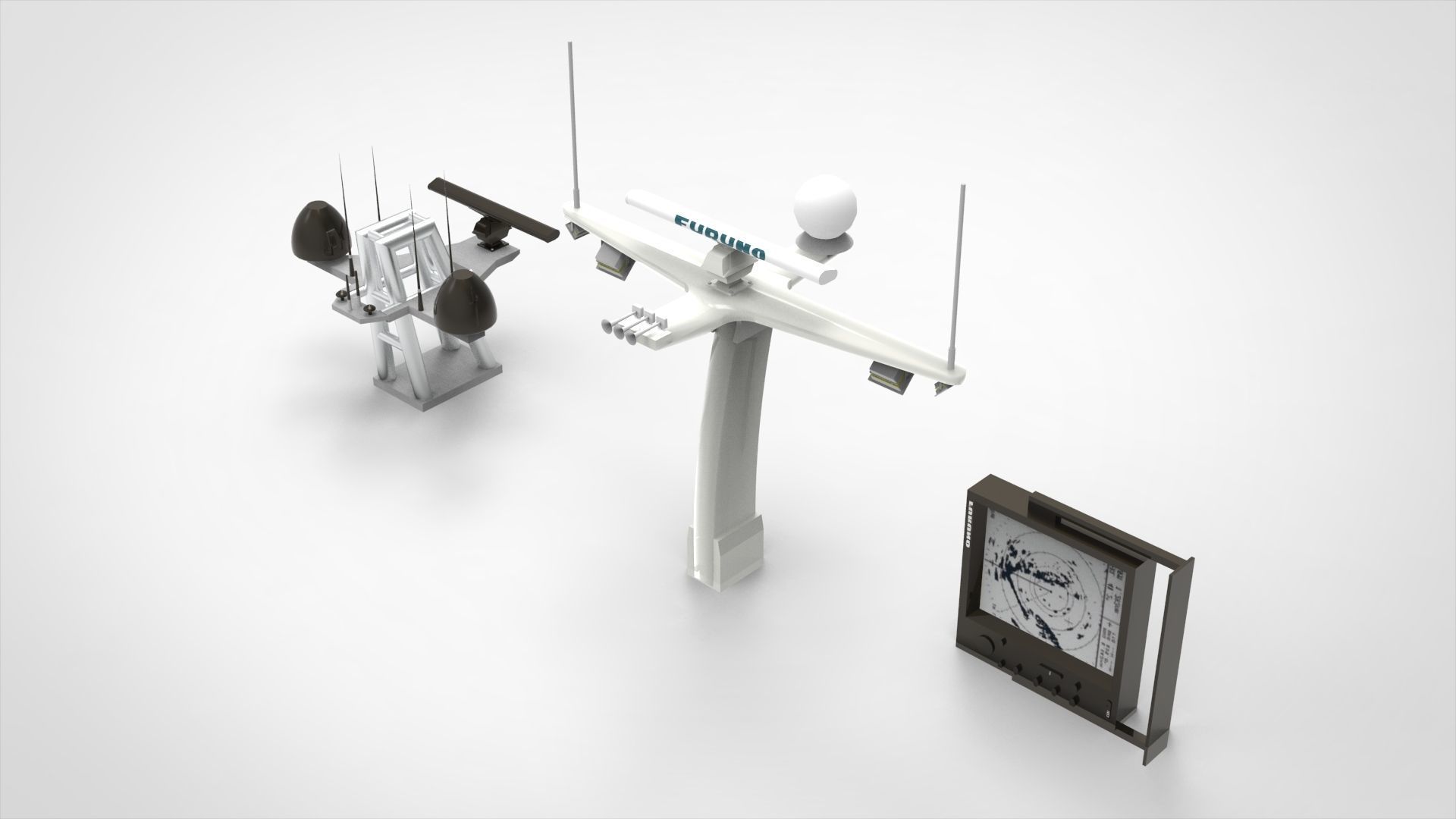 Marine radar 3D model_3