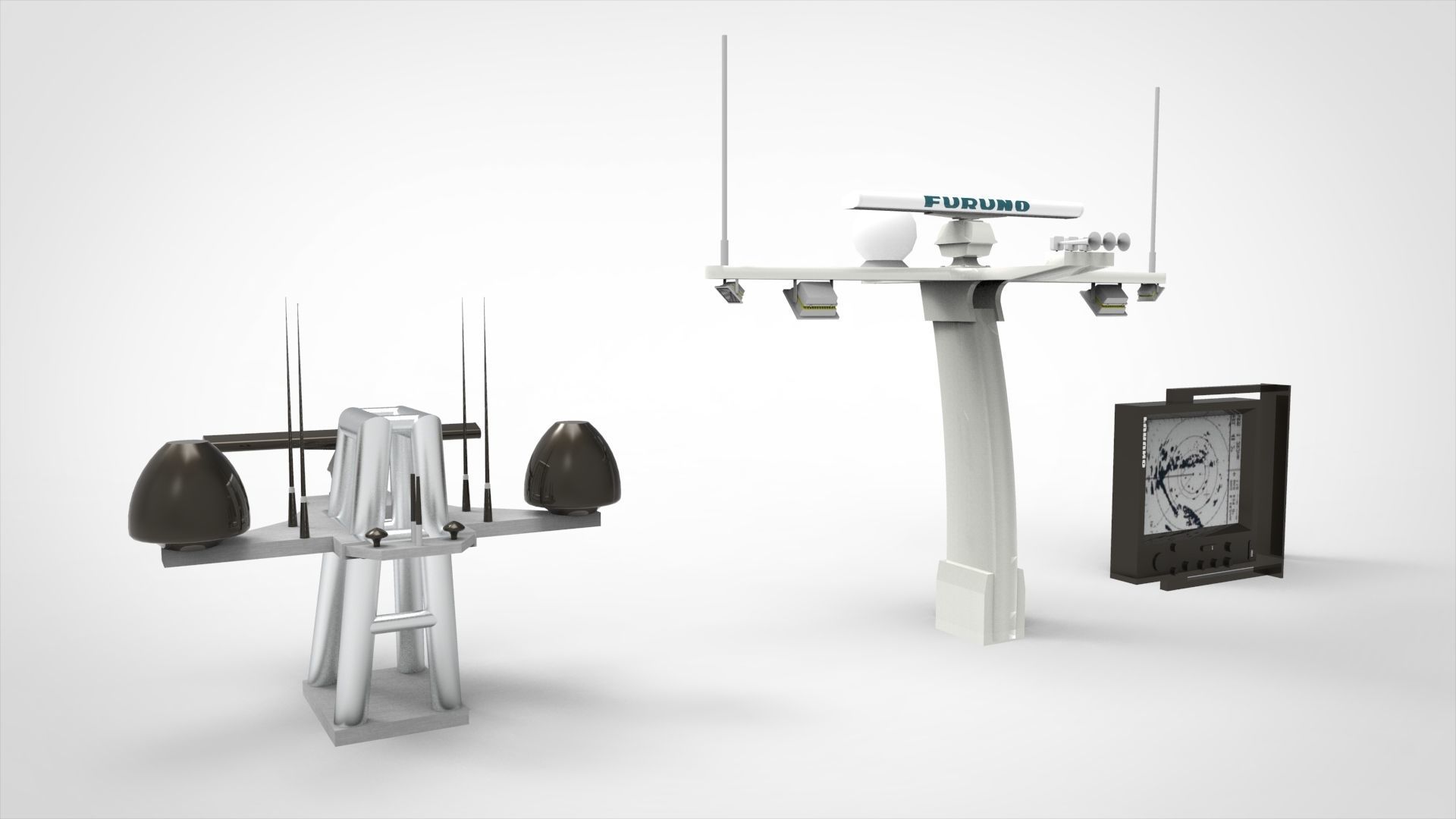 Marine radar 3D model_5