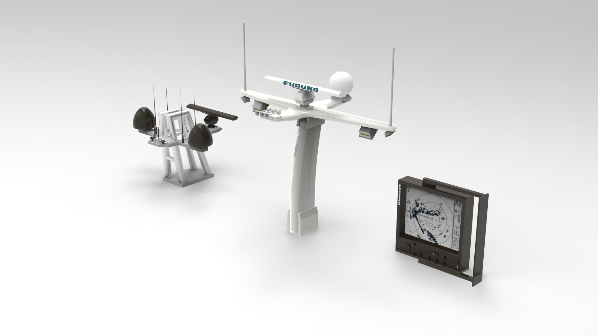 Marine radar 3D model_1