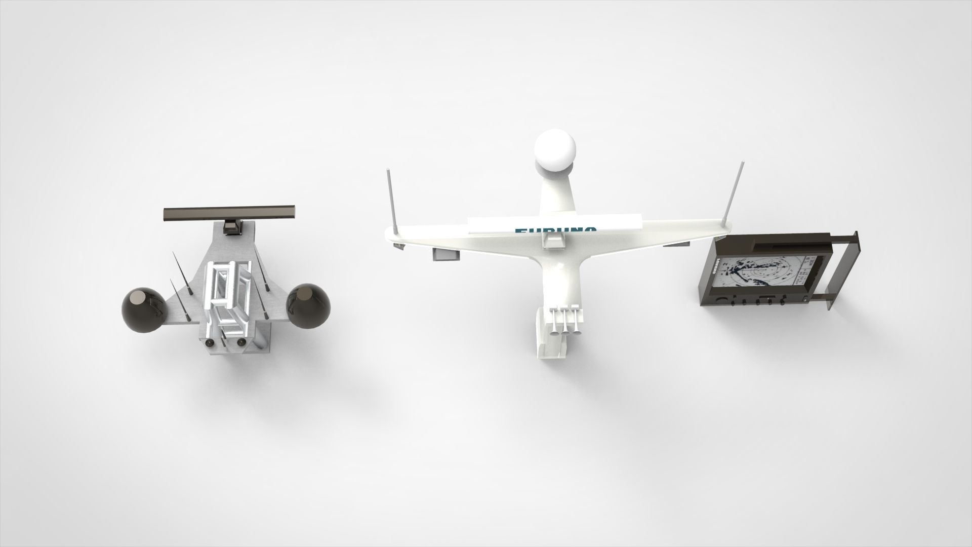 Marine radar 3D model_4