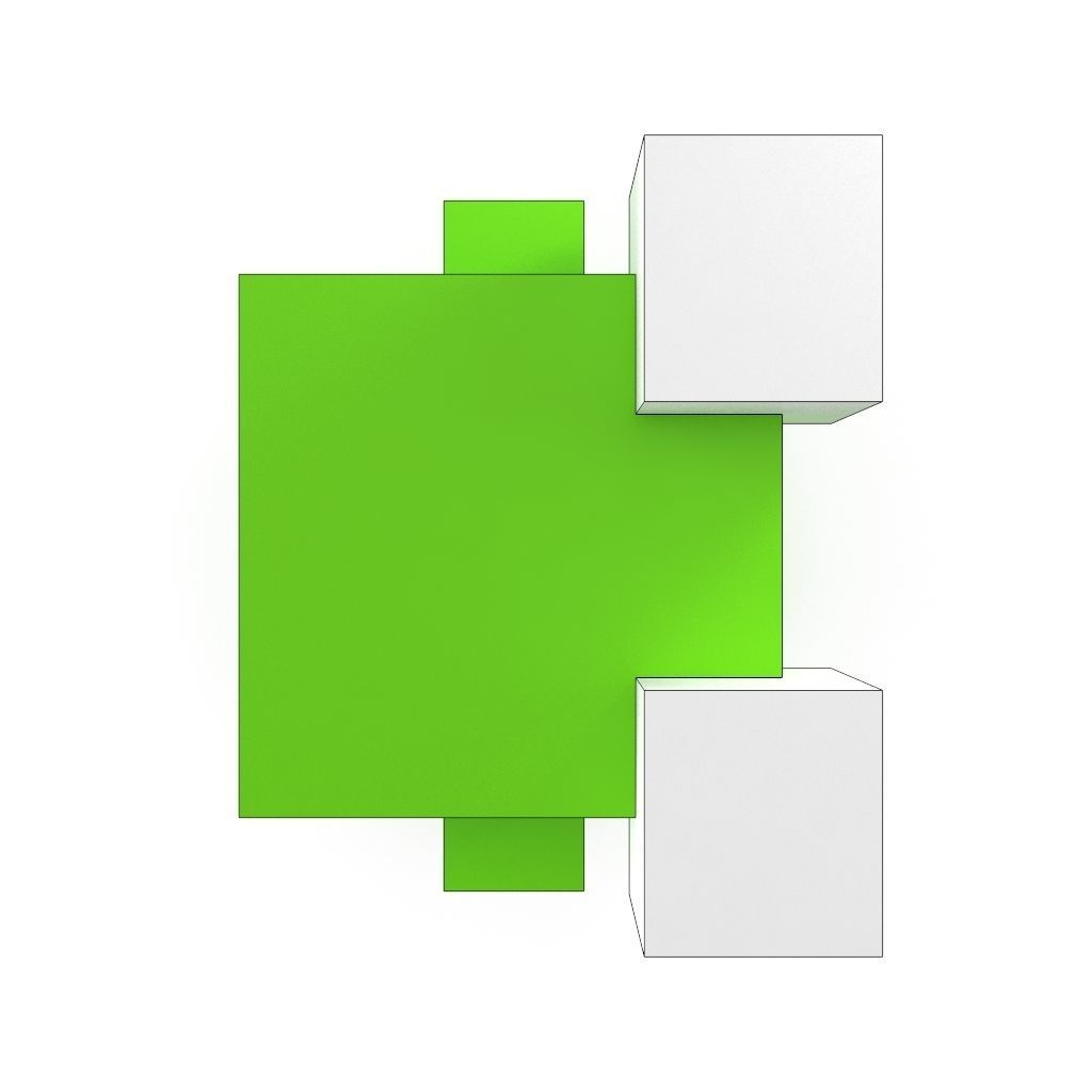 Voxel frog Low-poly 3D model_3