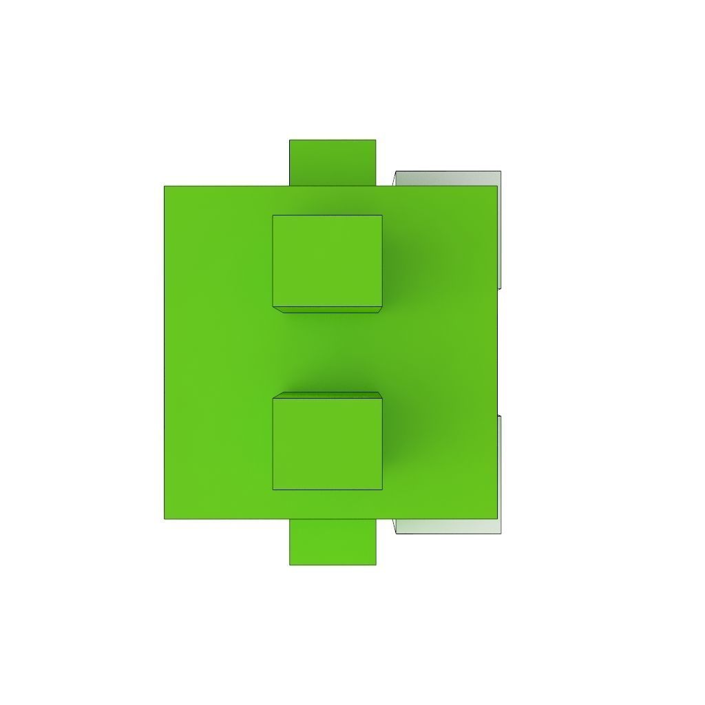 Voxel frog Low-poly 3D model_2