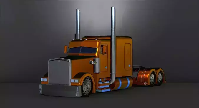 American truck Peterbilt custom File STL for 3D Printer 3D print model
