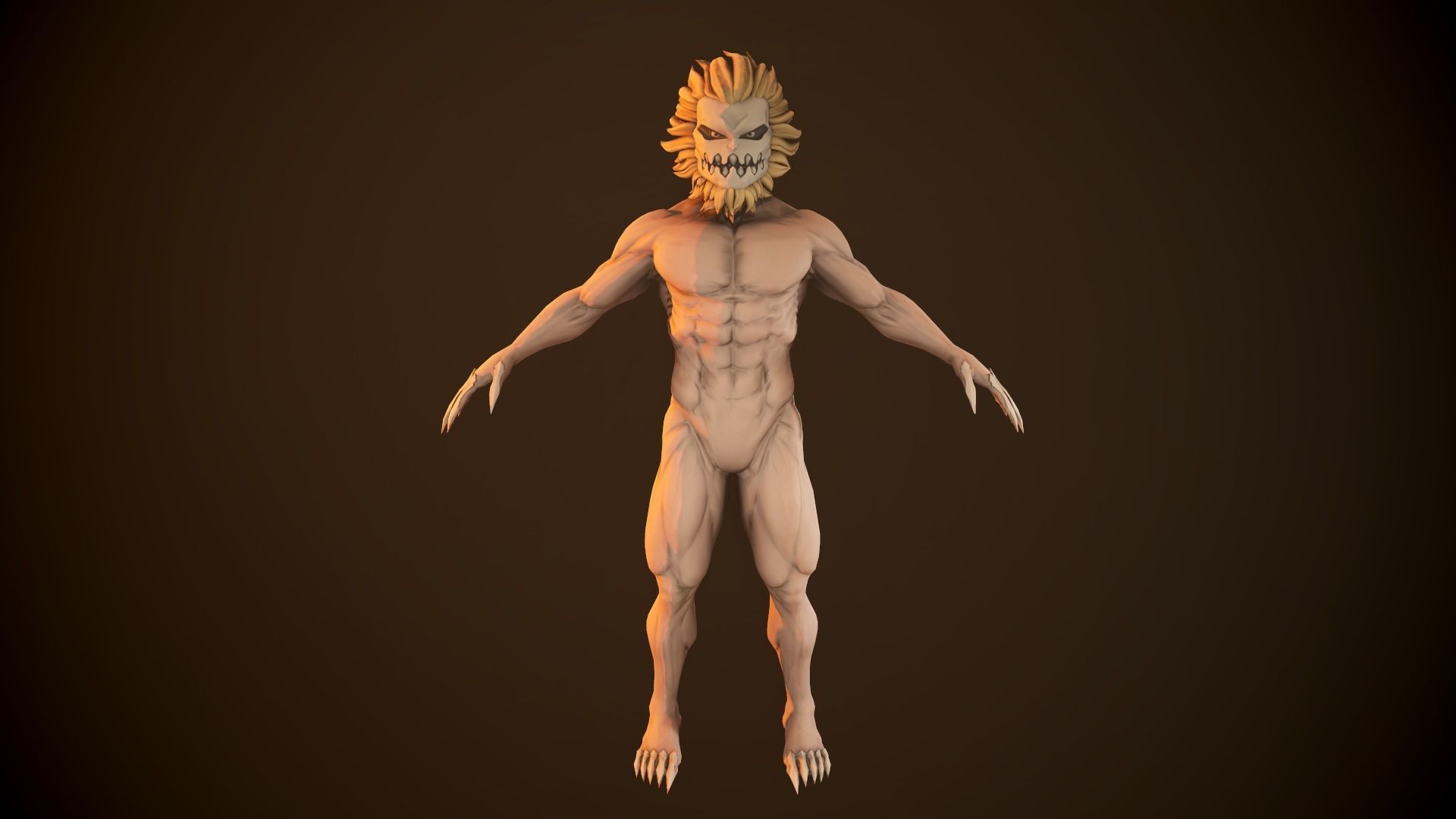 Attack On Titans - Jaw Rigged model Low-poly 3D model_3