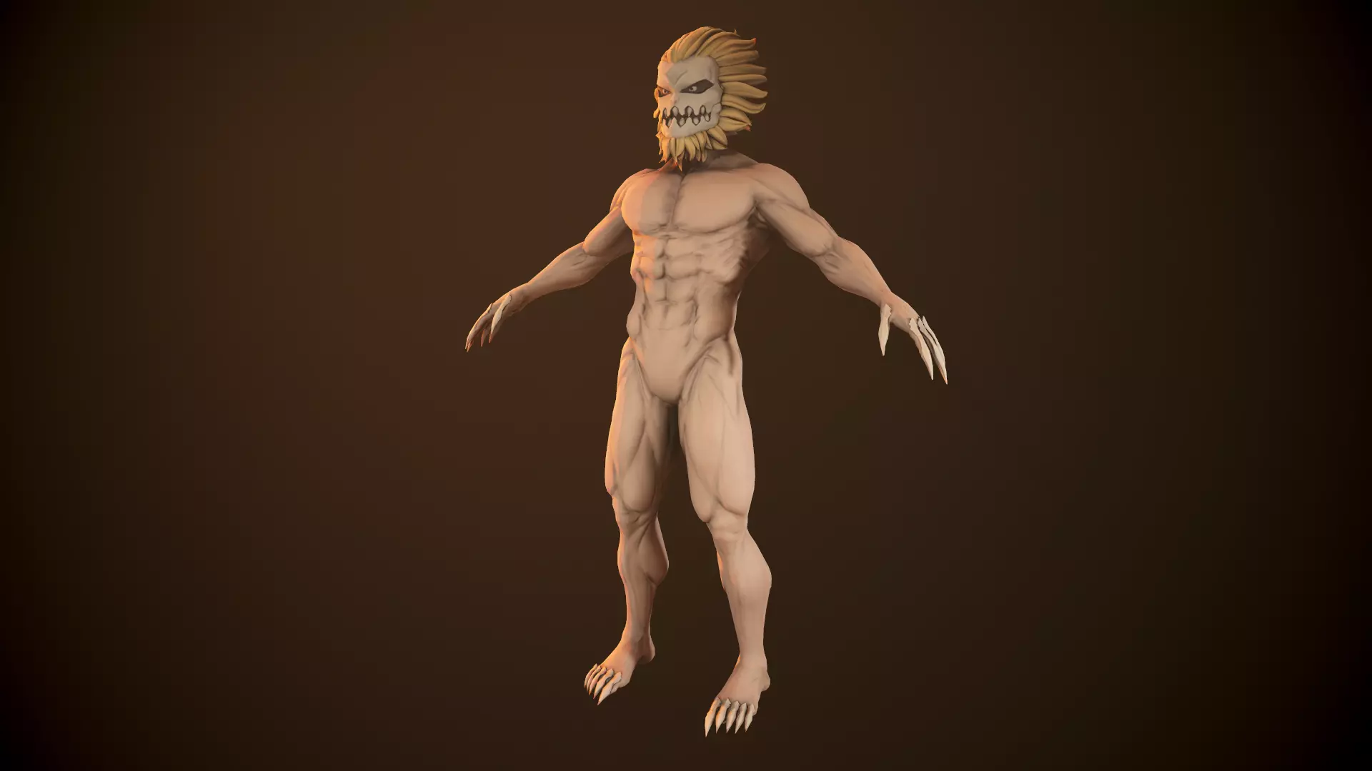 Attack On Titans - Jaw Rigged model Low-poly 3D model_0