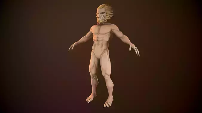 Attack On Titans - Jaw Rigged model Low-poly 3D model