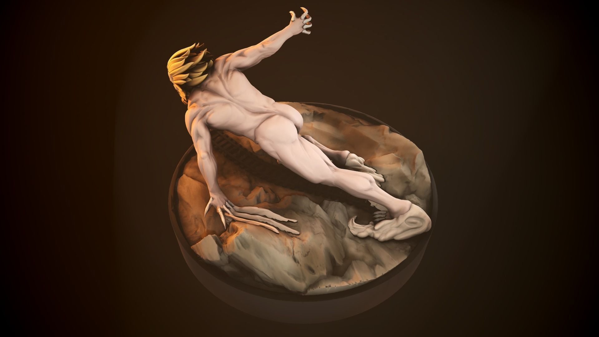 Attack On Titans - Jaw Rigged model Low-poly 3D model_14