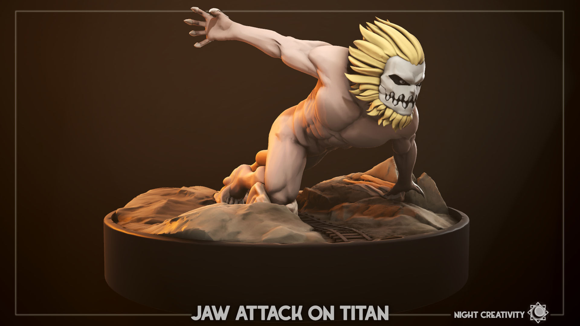 Attack On Titans - Jaw Rigged model Low-poly 3D model_4