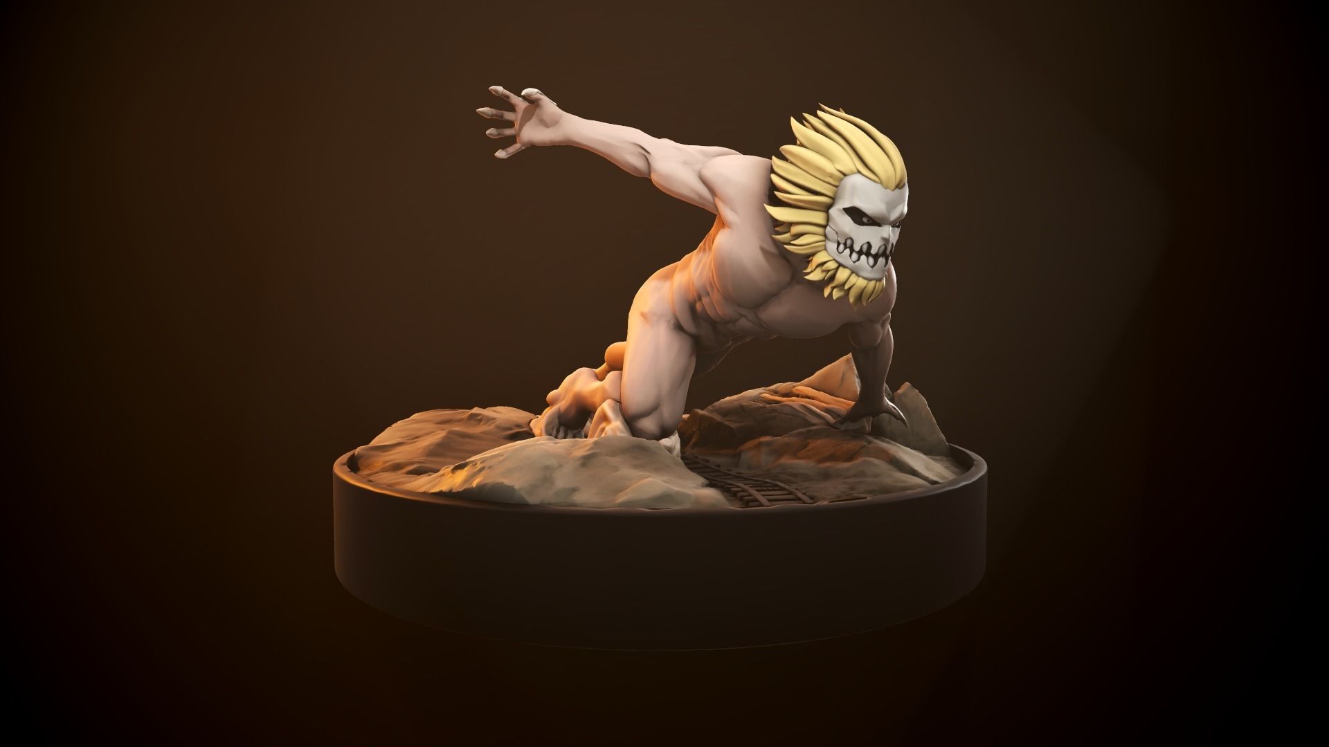 Attack On Titans - Jaw Rigged model Low-poly 3D model_6