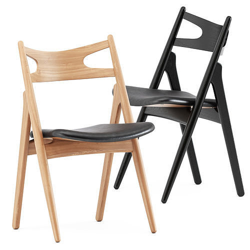 CH29P Sawbuck chair by Carl Hansen 3D model