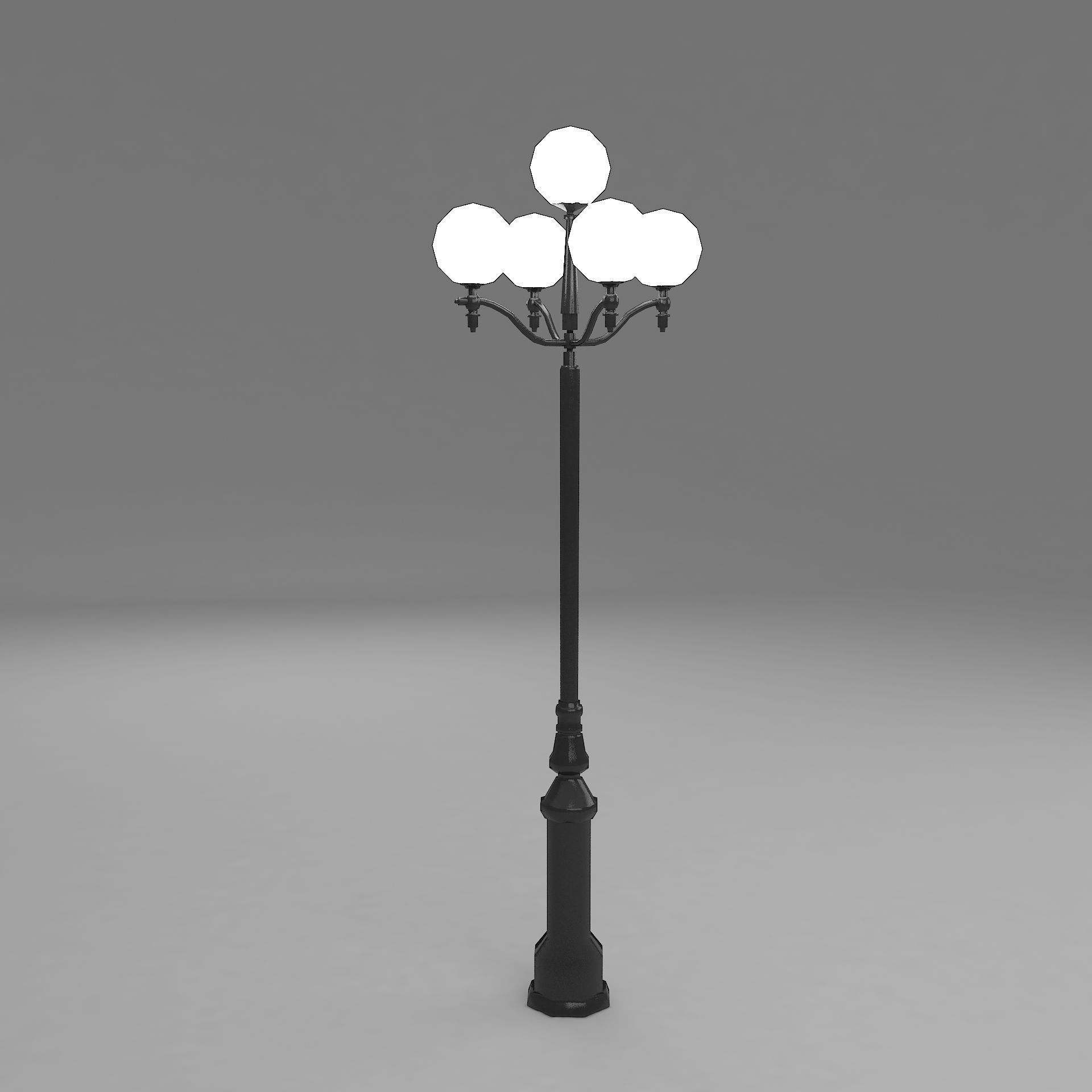 street light 2 3D model_2