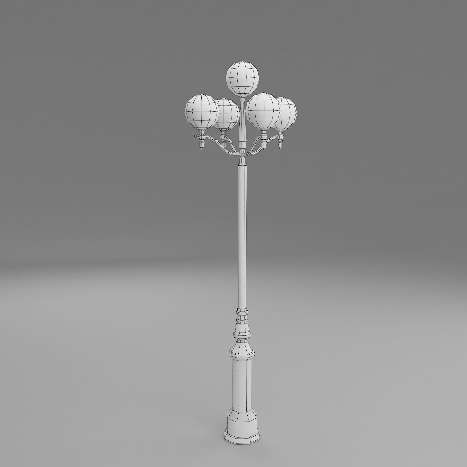 street light 2 3D model_1