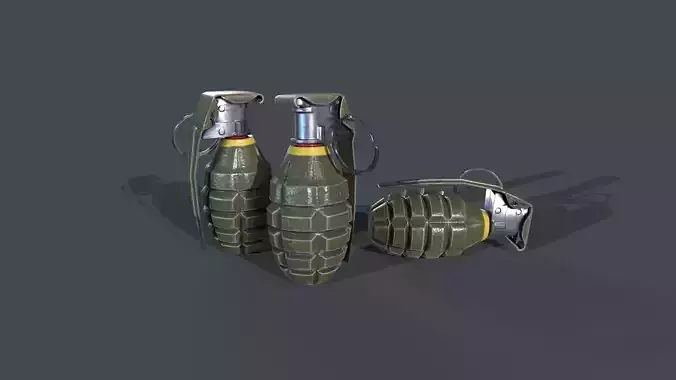 GRENADE 3D MODELING AND TEXTUREING Low-poly 3D model