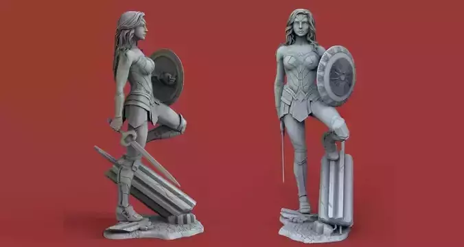 Wonder Woman  3D Print Model 3D model