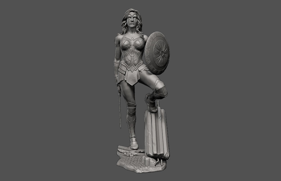 Wonder Woman 3D Print Model 3D model_1