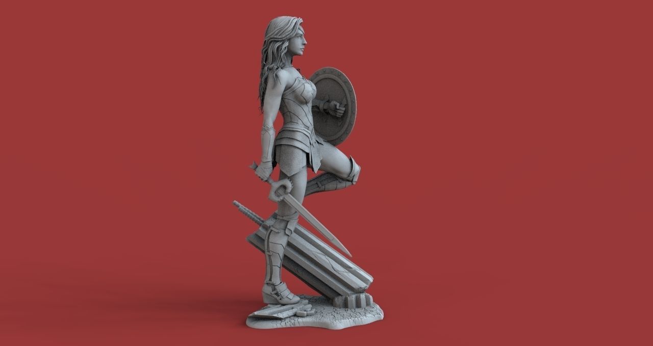 Wonder Woman 3D Print Model 3D model_3