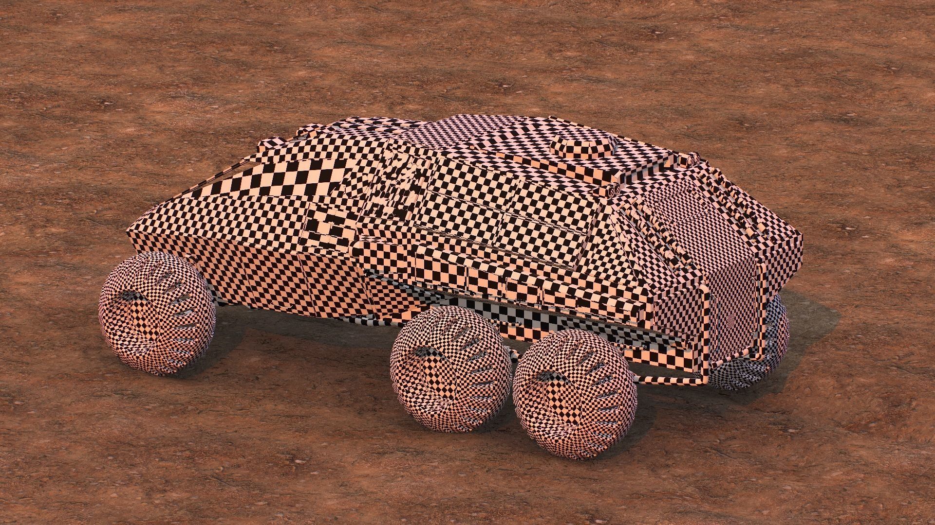 NASA exploration rover Low-poly 3D model_37