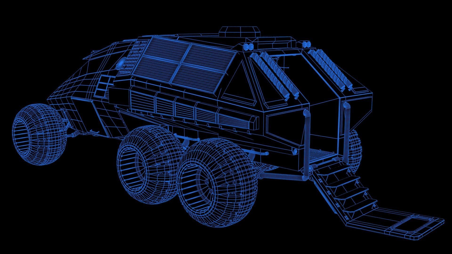 NASA exploration rover Low-poly 3D model_49