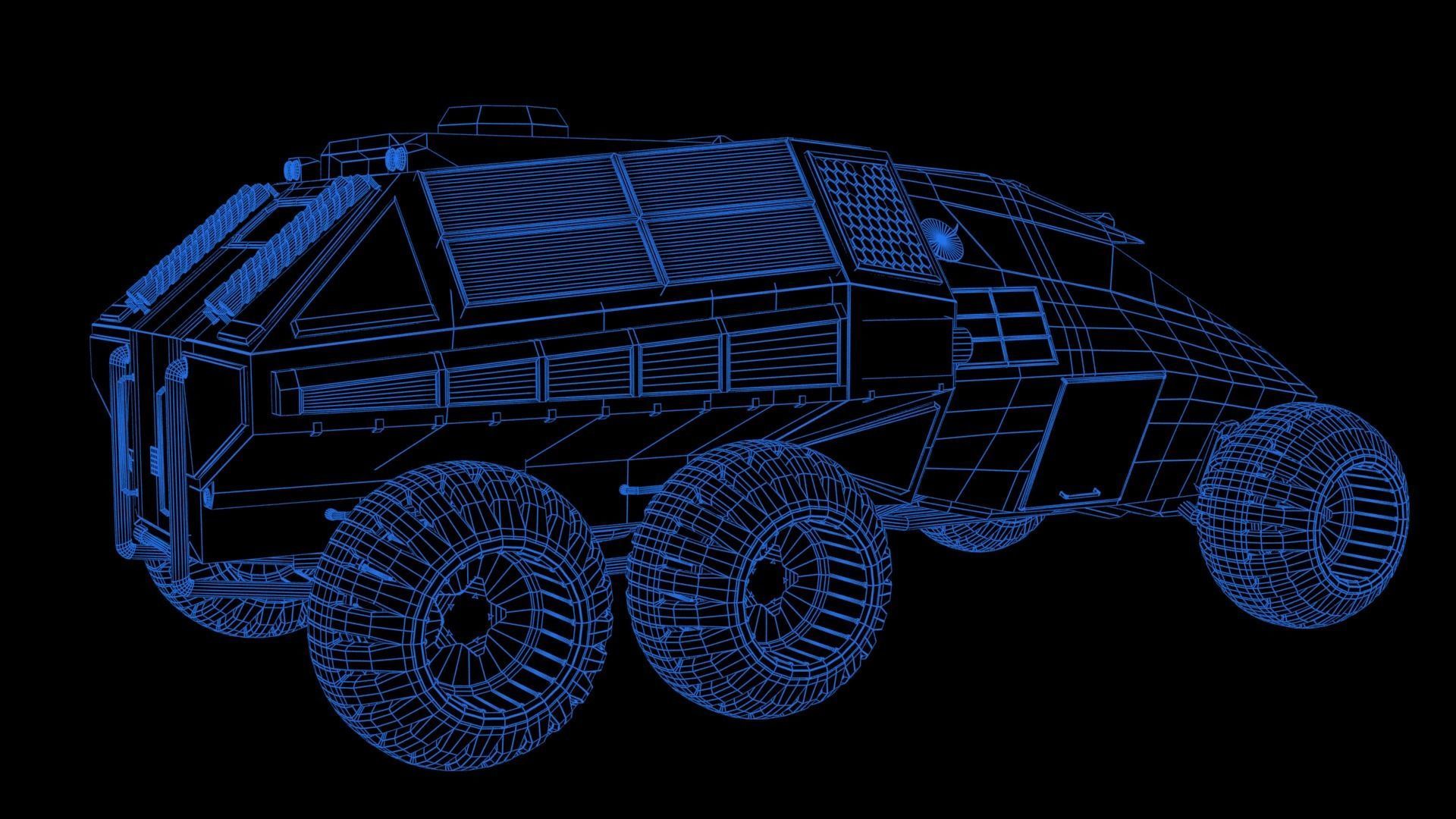 NASA exploration rover Low-poly 3D model_48