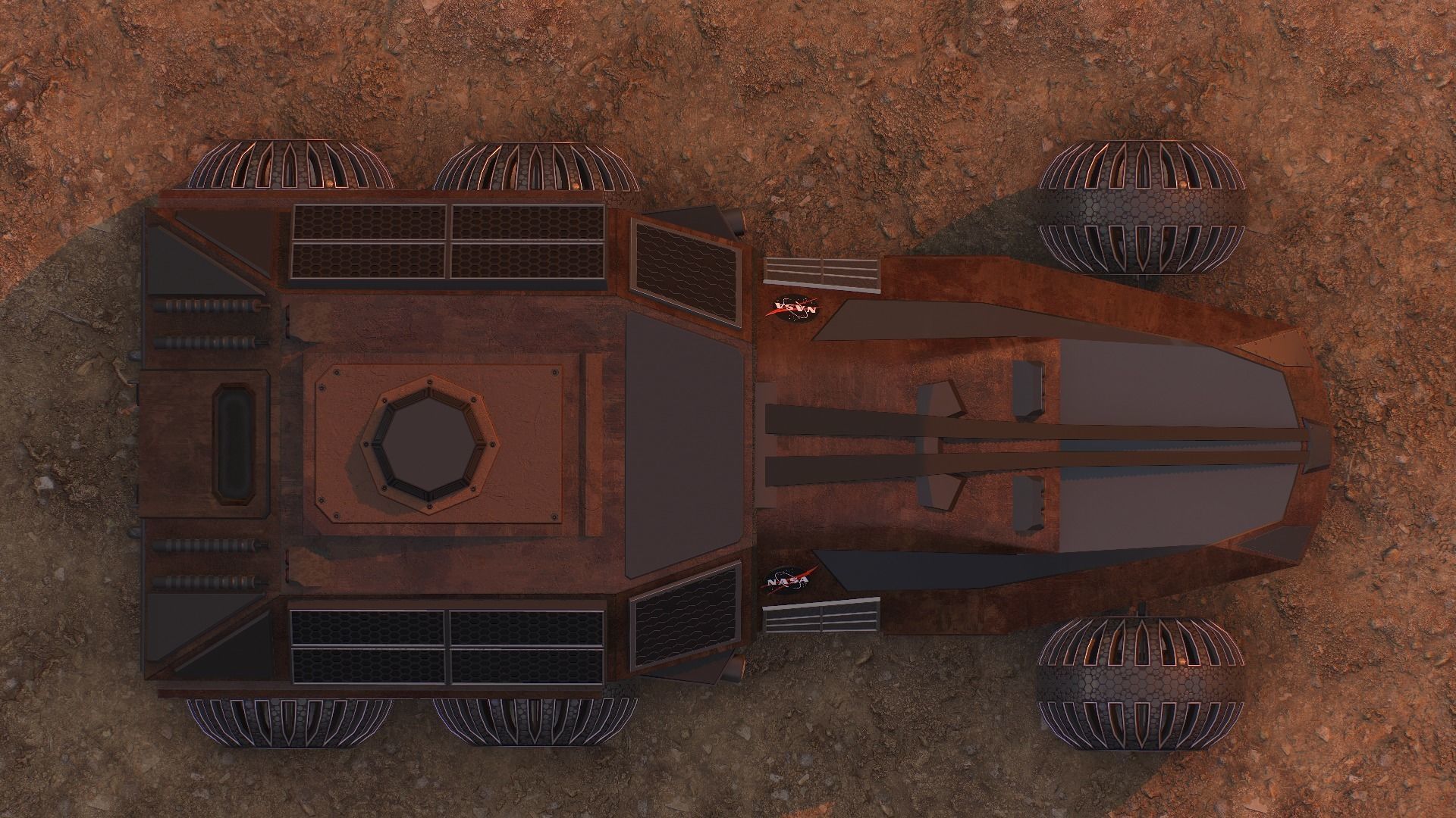 NASA exploration rover Low-poly 3D model_27