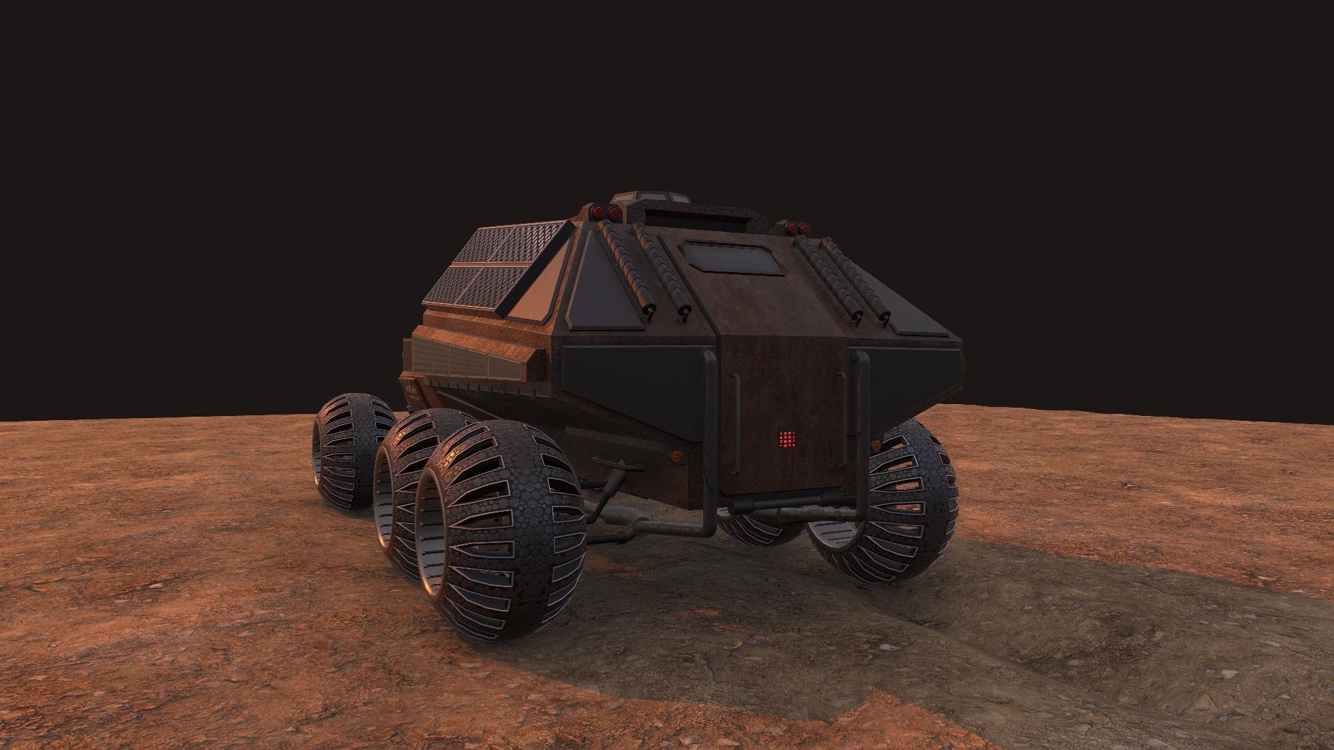 NASA exploration rover Low-poly 3D model_25