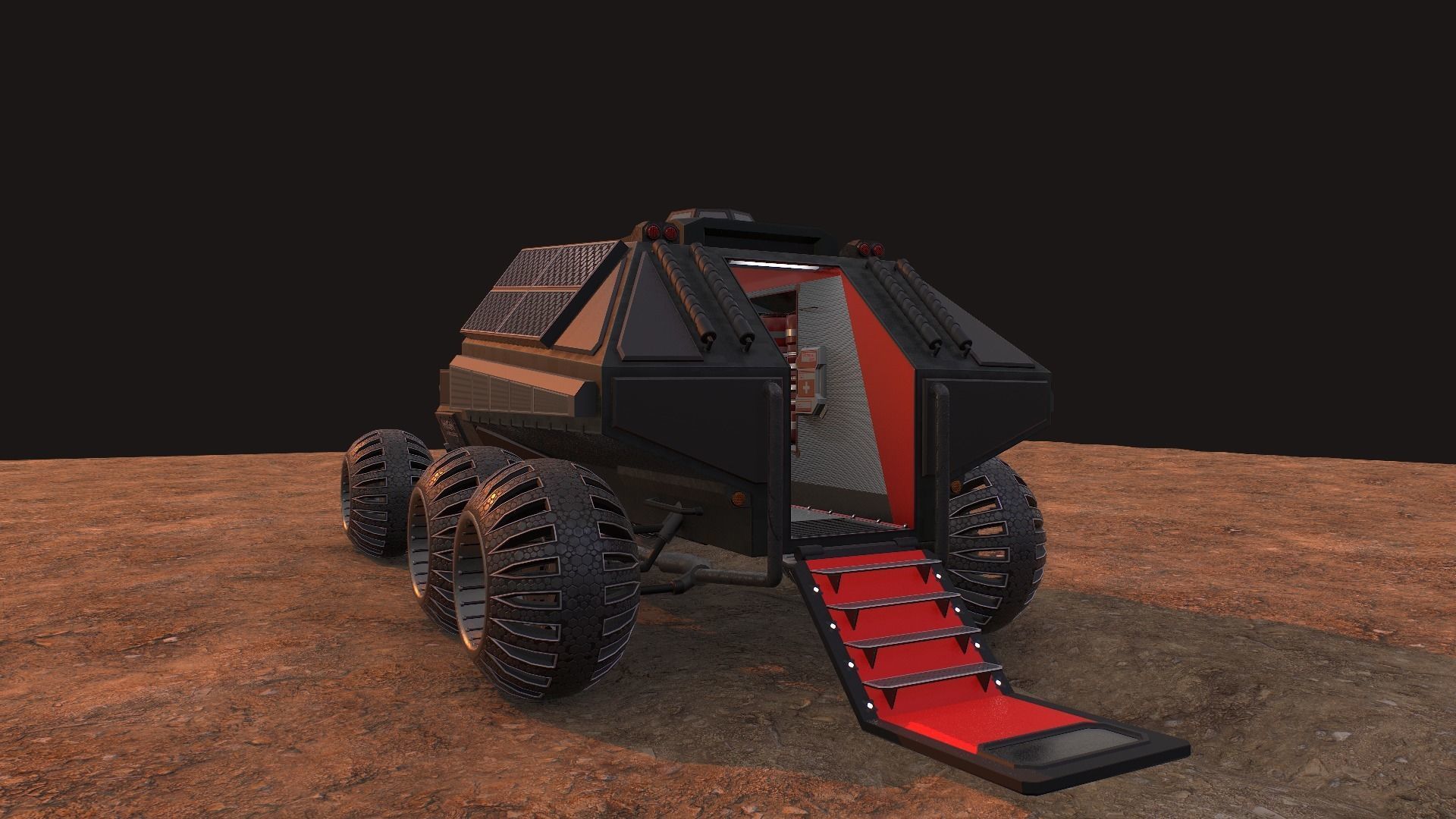 NASA exploration rover Low-poly 3D model_18
