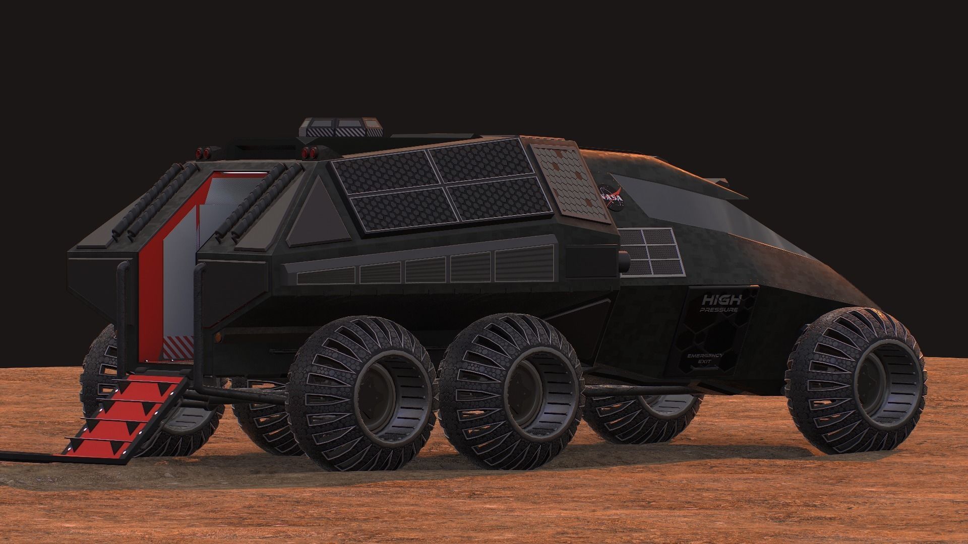 NASA exploration rover Low-poly 3D model_15