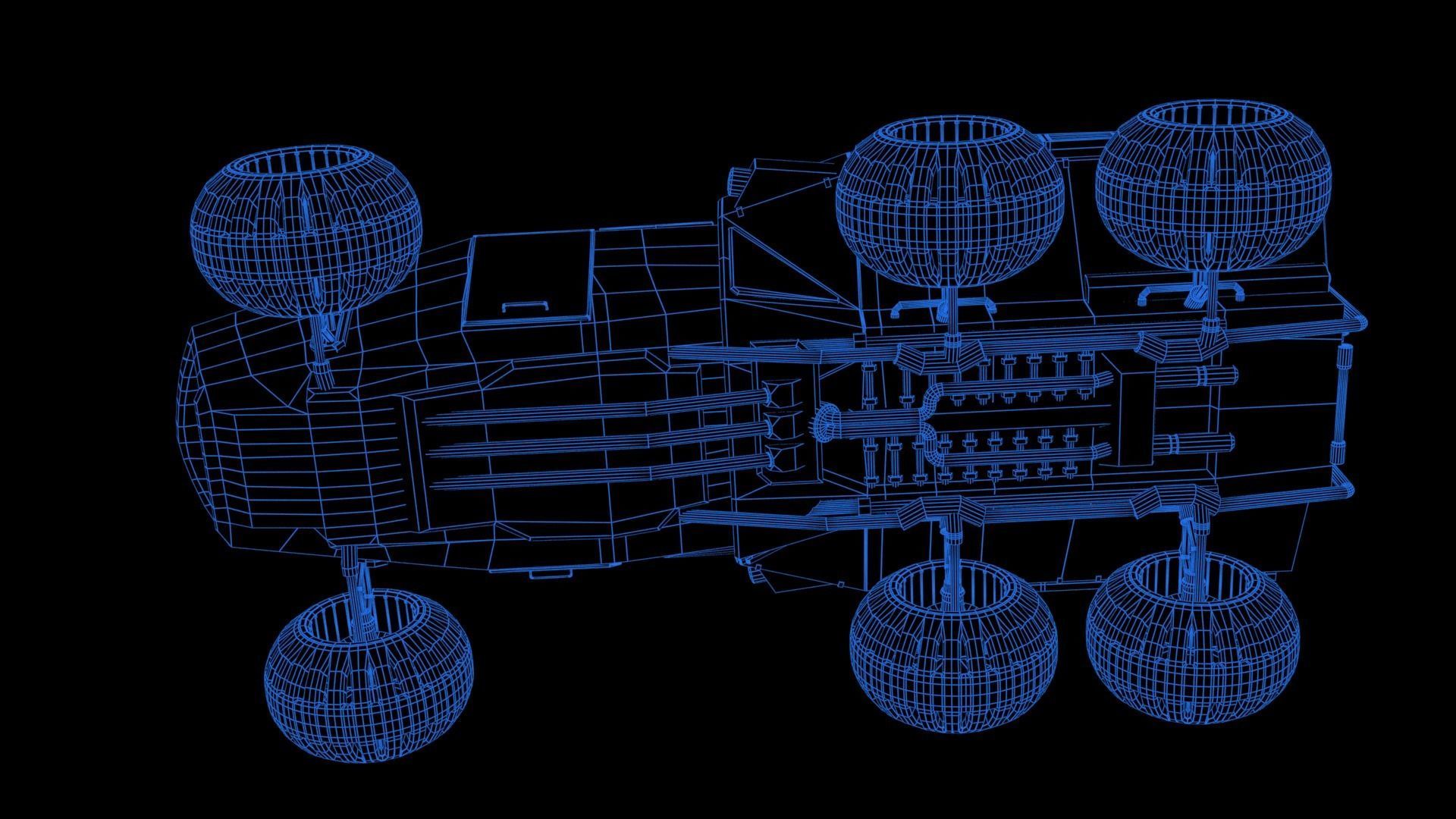 NASA exploration rover Low-poly 3D model_46