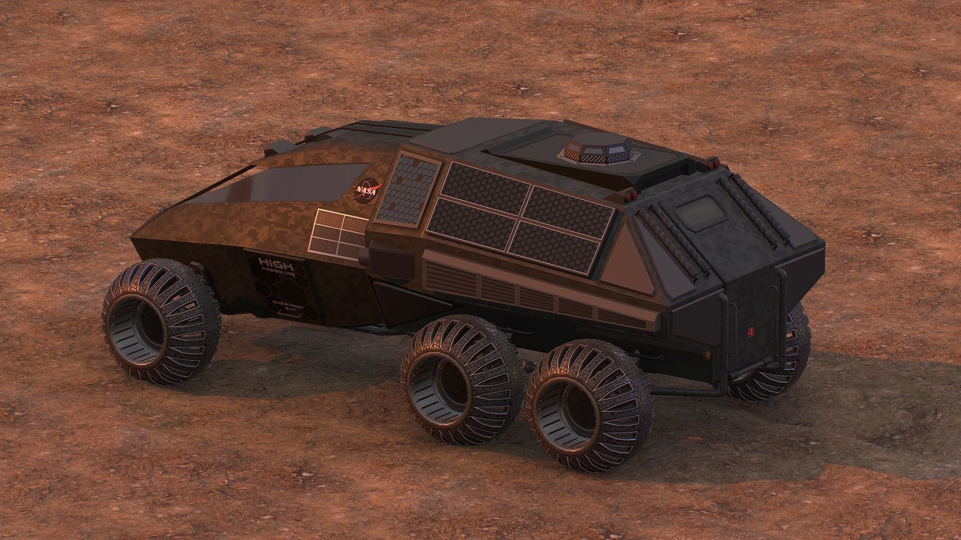 NASA exploration rover Low-poly 3D model_6