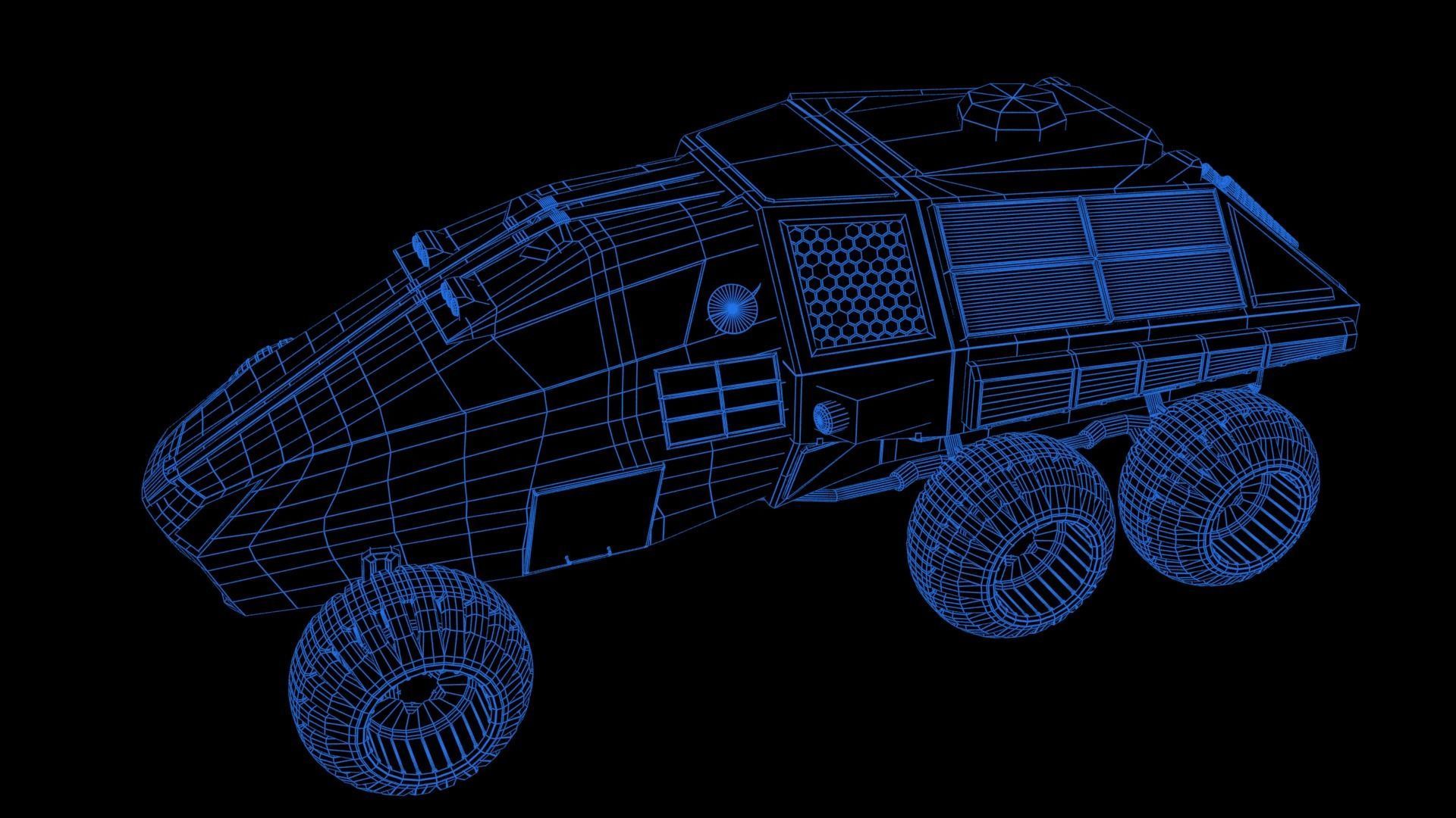 NASA exploration rover Low-poly 3D model_45