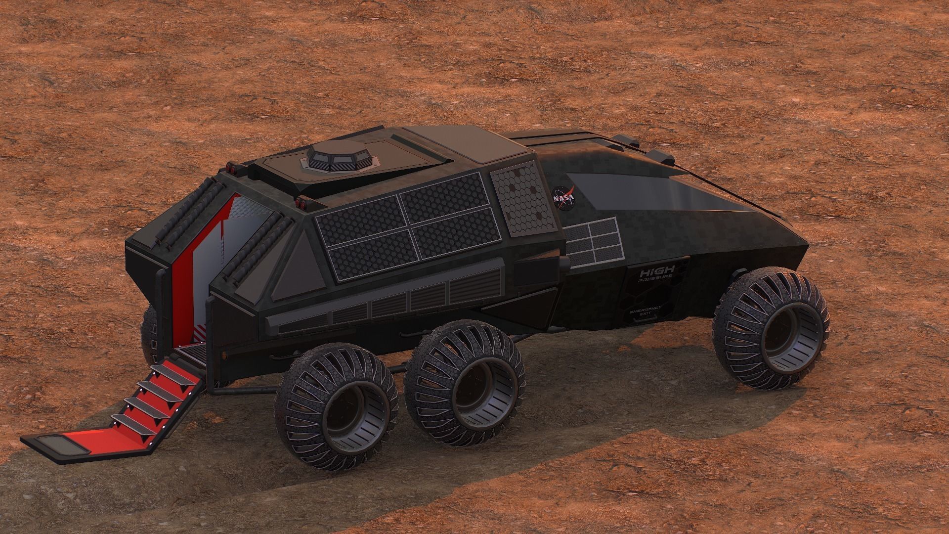 NASA exploration rover Low-poly 3D model_17