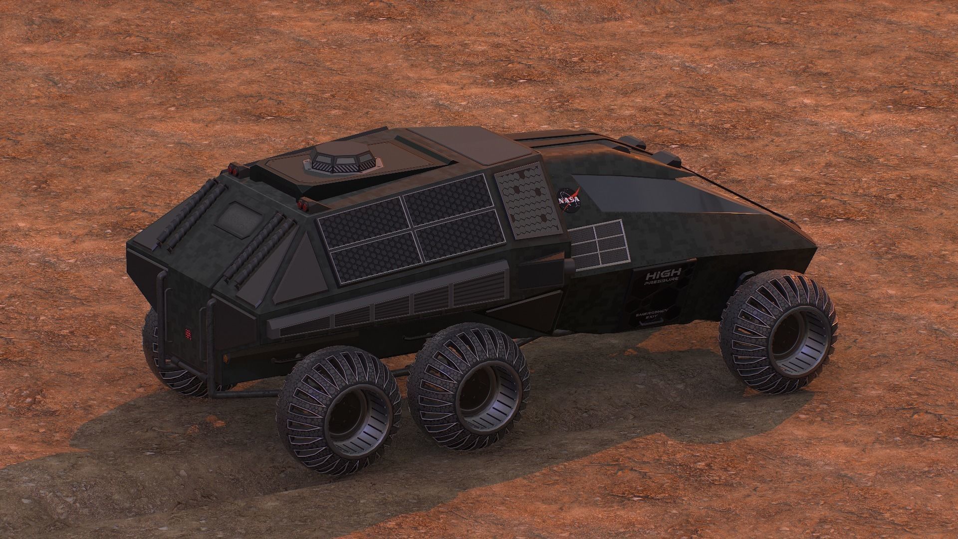 NASA exploration rover Low-poly 3D model_7