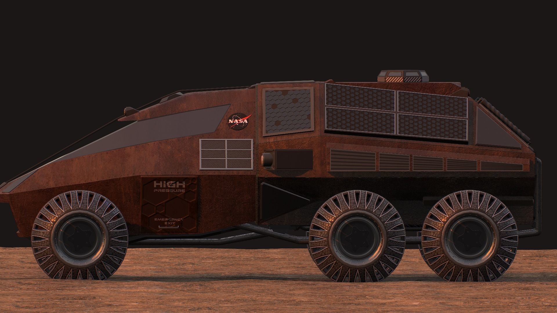 NASA exploration rover Low-poly 3D model_26