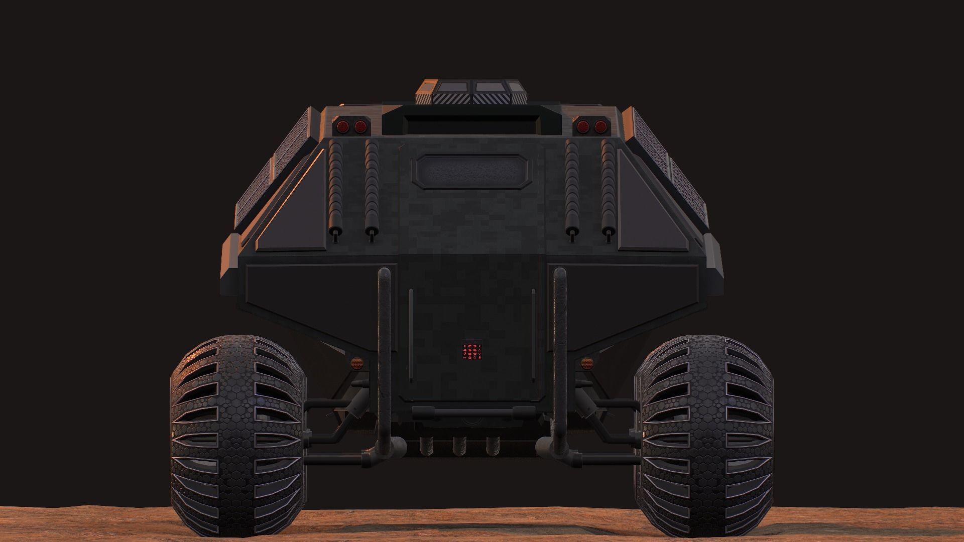 NASA exploration rover Low-poly 3D model_12